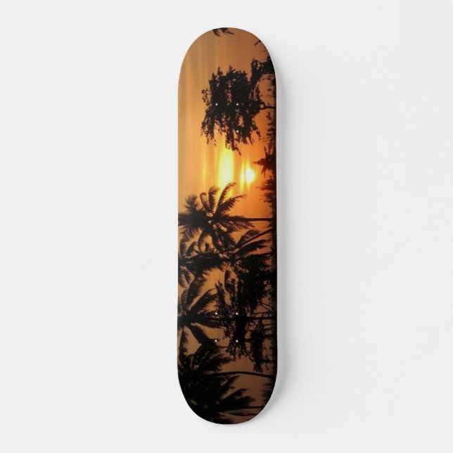 Solnedgång Skateboard Bräda 20 Cm (Framsida)