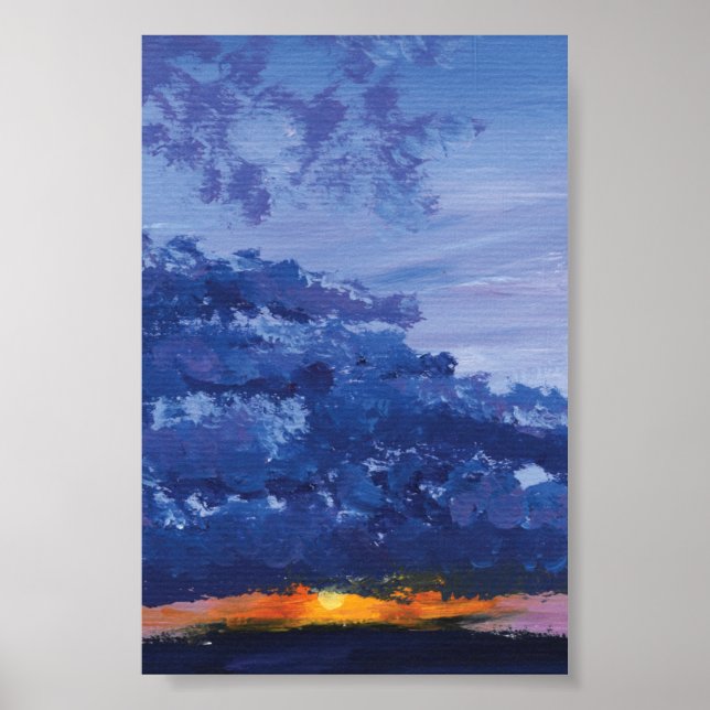 Solnedgång, Skriv ut, Poster Pappert värde (projek (Framsidan)