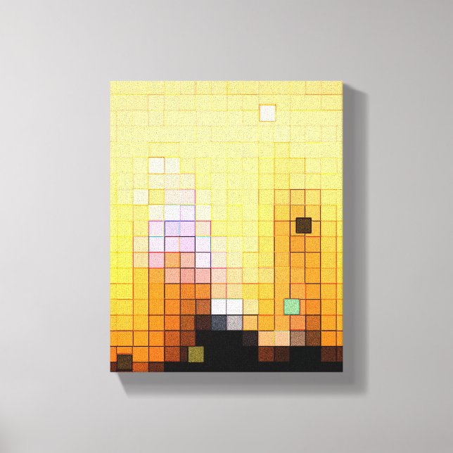 Solnedgång Skyscraper Canvastryck (Framsida)