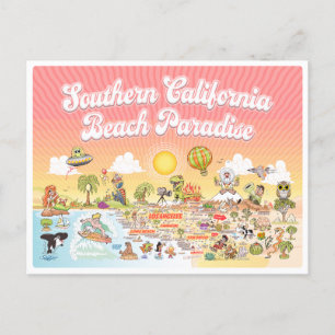 Solnedgång SoCal Vykort