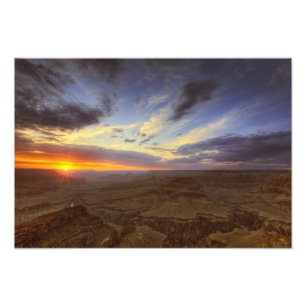Solnedgång, södra kanten av Grand Canyon, Grand Fototryck