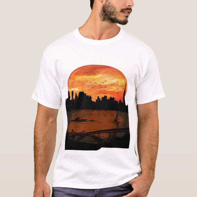 Solnedgång Sol t-shirt (Framsida)