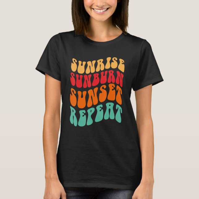 Solnedgång Solnedgång Upprepa 1 T Shirt (Framsida)