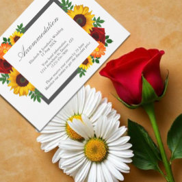 Solnedgång Solros Ros Blommig Bröllopsboende Tilläggskort