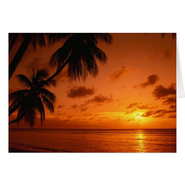 Solnedgång som läker kortet hälsningskort (Framsidan Horizontal)