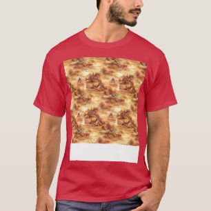 Solnedgång, sömlös Mönster Sol Himlar Light Sunlig T Shirt