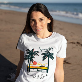 Solnedgång sommaren och Handflatan Träd T Shirt