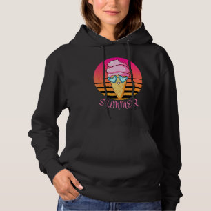 Solnedgång Sommarisgräddgummi med hjärtsolglasögon T Shirt