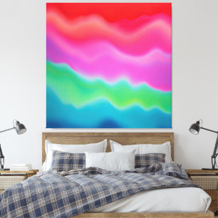 "Solnedgång Sorbet" färgstark Abstrakt Art Canvastryck