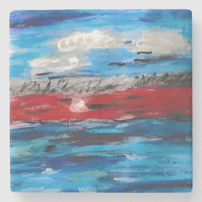 Solnedgång Stenunderlägg (Framsidan)