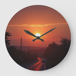 solnedgång stor klocka