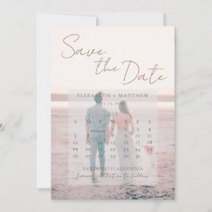 Solnedgång strand bröllop Save the Date Inbjudningar