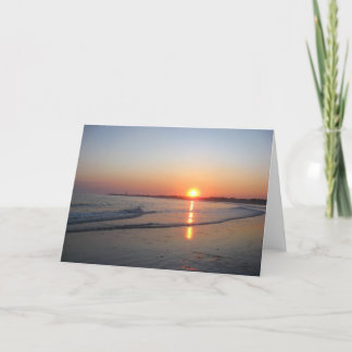 Solnedgång * strand kort
