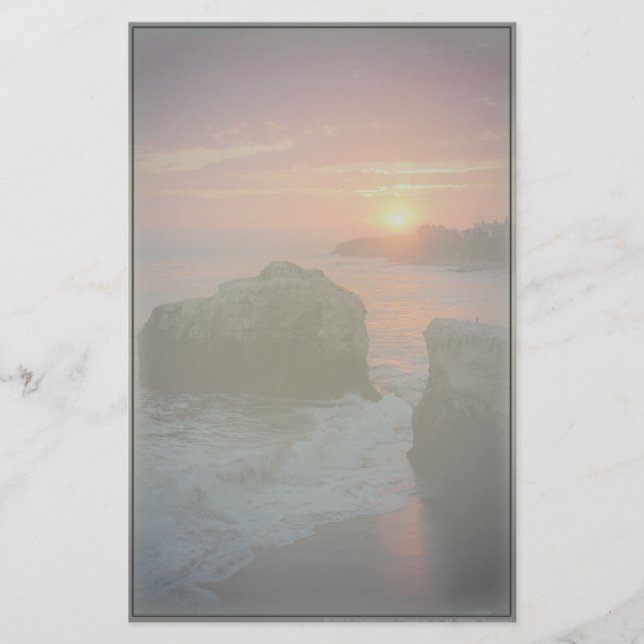 Solnedgång Strand Personlig brevpapper (Framsida)
