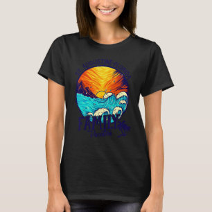 Solnedgång Strand Retro St Augustine Florida Fami T Shirt