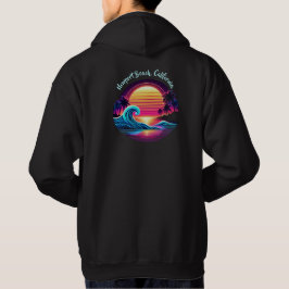 Solnedgång Surfa glöd Hoodie