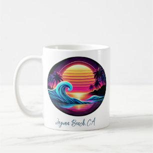 Solnedgång Surfa glöd Kaffemugg