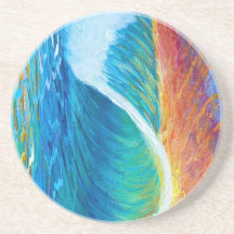 Solnedgång, Surfa, vågmedelsindelning (50 x 60 tum