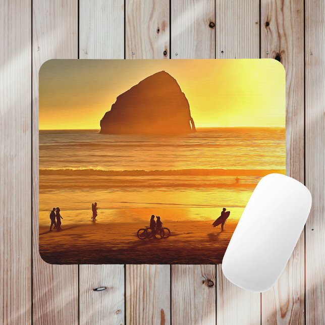 Solnedgång Surfing and Biking Cape Kiwanda Oregon Musmatta (Skapare uppladdad)