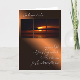Solnedgång Sympathy Ram Card Kort