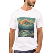 Solnedgång - T-shirt design