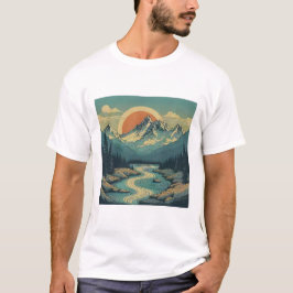 Solnedgång - T-shirt design