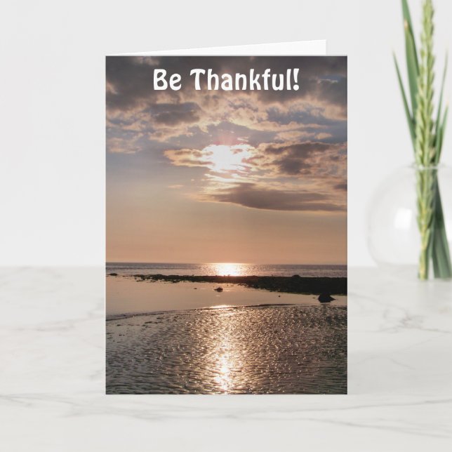 SOLNEDGÅNG TACK KORT (Framsida)