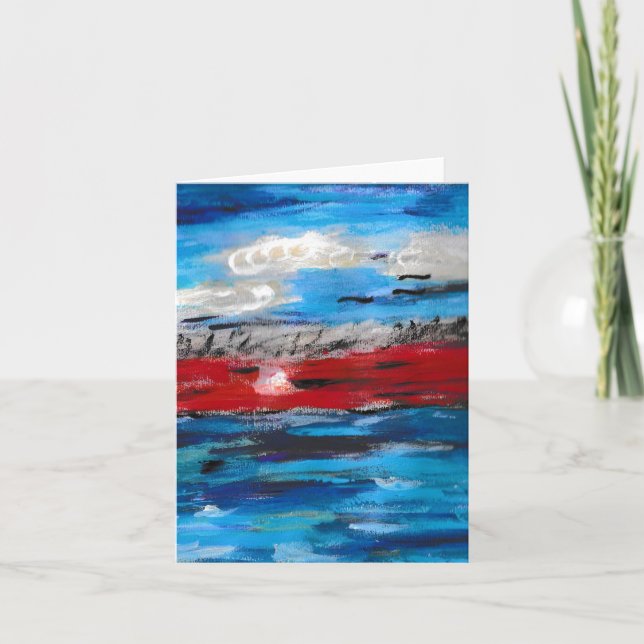 Solnedgång Tack Kort (Framsida)