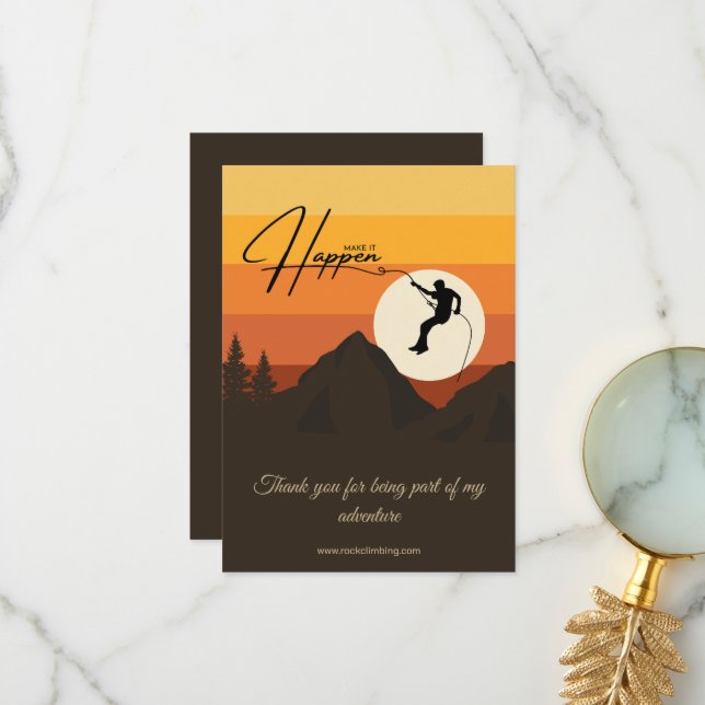 Solnedgång - tackkort för klimatberg i äventyr tack kort (Fram/Back In Situ)