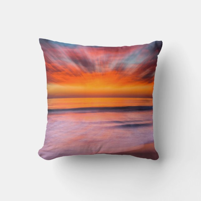 Solnedgång Tamarack Beach | Carlsbad, CA Kudde (Framsida)