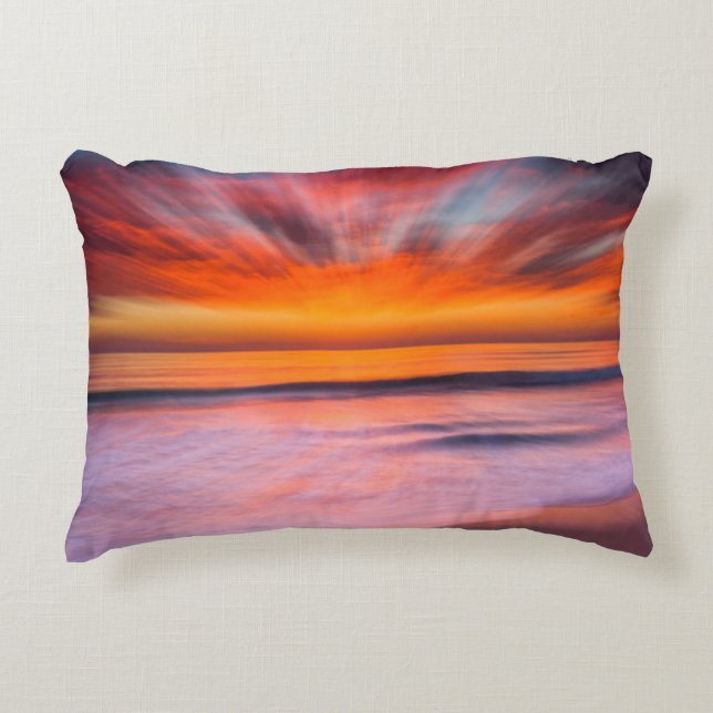 Solnedgång Tamarack Beach | Carlsbad, CA Prydnadskudde (Framsidan)