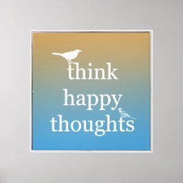 Solnedgång Tänka Lycklig Canvastryck