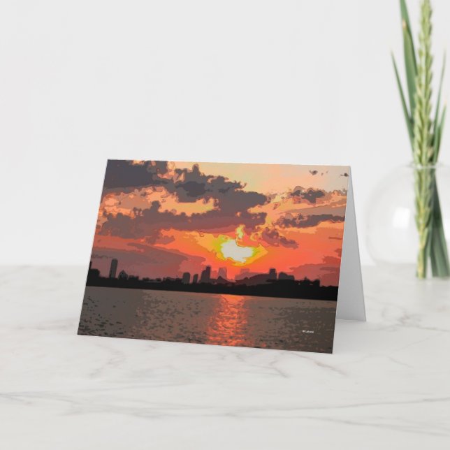 Solnedgång--tänkande av dig kort (Framsida)