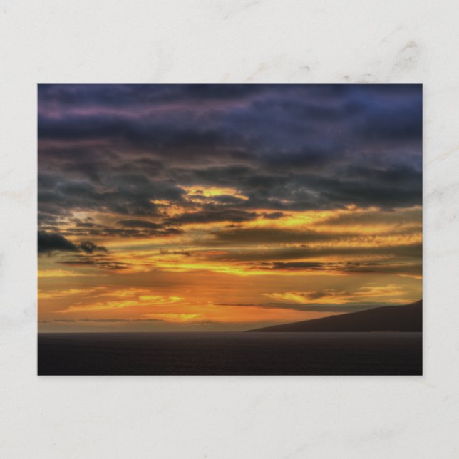 Solnedgång, Tenerife South Postcard Vykort (Framsida)