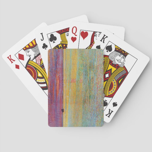 Solnedgång till sjöss (av Childe Hassam) Casinokort (Baksidan)