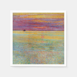 Solnedgång till sjöss (av Childe Hassam) Pappersservett