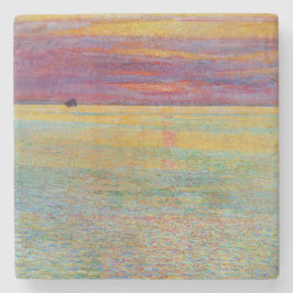 Solnedgång till sjöss (av Childe Hassam) Stenunderlägg