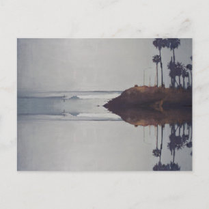 Solnedgång Topanga Surf W/LosAngeles Logotyp Postk Vykort