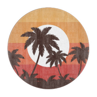 Solnedgång Tropical Handflatan Beach Vintage