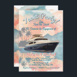 Solnedgång Tropical Sten Yacht Boat Party Inbjudningar<br><div class="desc">Sten inbjudningarna till Yacht Boat-partiet. Den har en glamorös privat yacht med en vattenfärgad bakgrund av tropiska öar. Perfekt för ett party vid vatten! Underbar för en kryssning party för en bachelorette, förlovning, karaoke yacht sten, helg äventyr eller födelsedagsfirande. Alla formuleringar kan ändras för att passa våra behov. Färg av...</div>