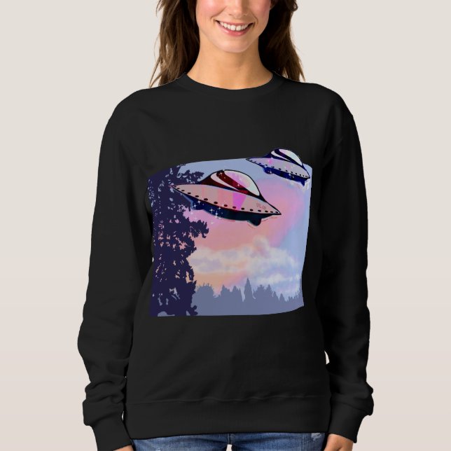 Solnedgång UFO-syntax T Shirt (Framsida)