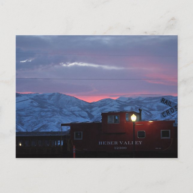 solnedgång under ed vykort (Framsida)