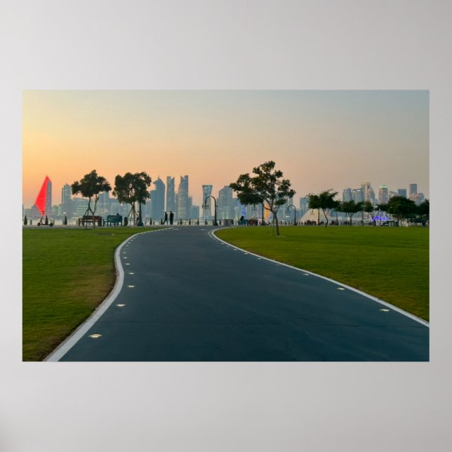 Solnedgång Väg till framtiden Poster (Framsidan)