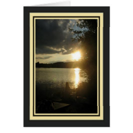 Solnedgång - välkomsthem hälsningskort