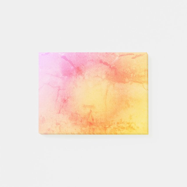 Solnedgång - vattenfärg Marble Sticky Notes Post-it Block (Framsida)
