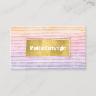 Solnedgång, vattenfärg, Rand Affärskort Visitkort