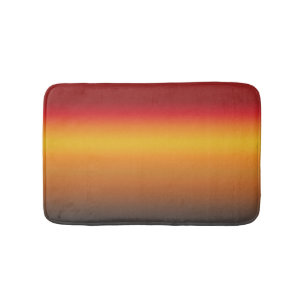 Solnedgång Vibrant Red Orange Gult Ombre Badrumsmatta