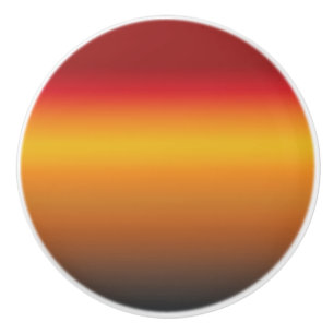 Solnedgång Vibrant Red Orange Gult Ombre Knopp