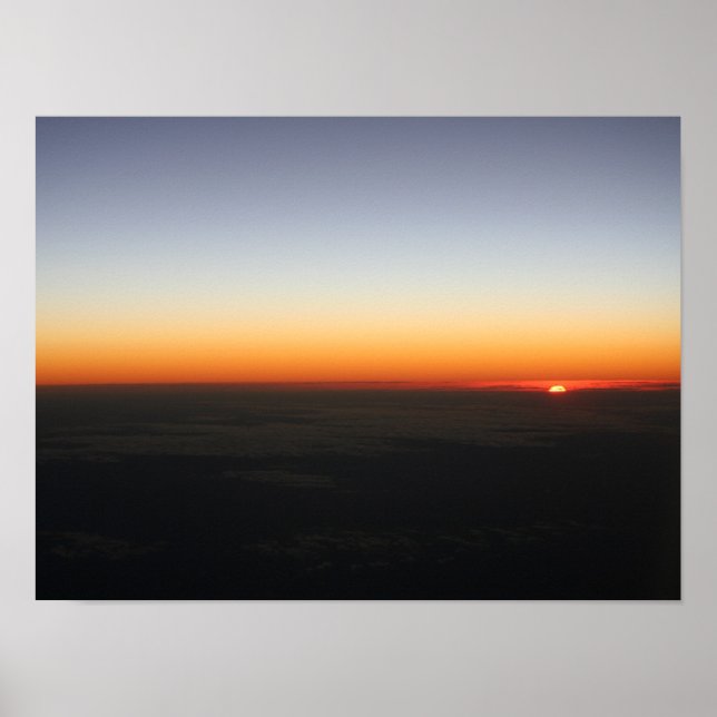 Solnedgång vid 35 000 fot Poster (Framsidan)
