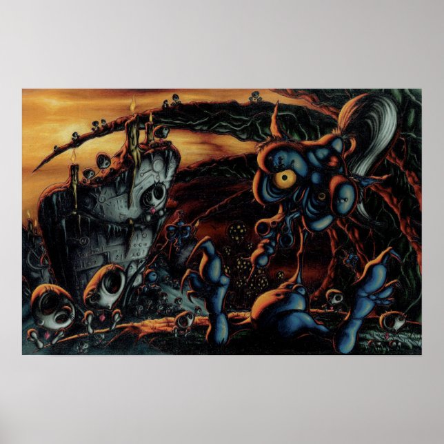 Solnedgång vid Backe Poster (Framsidan)